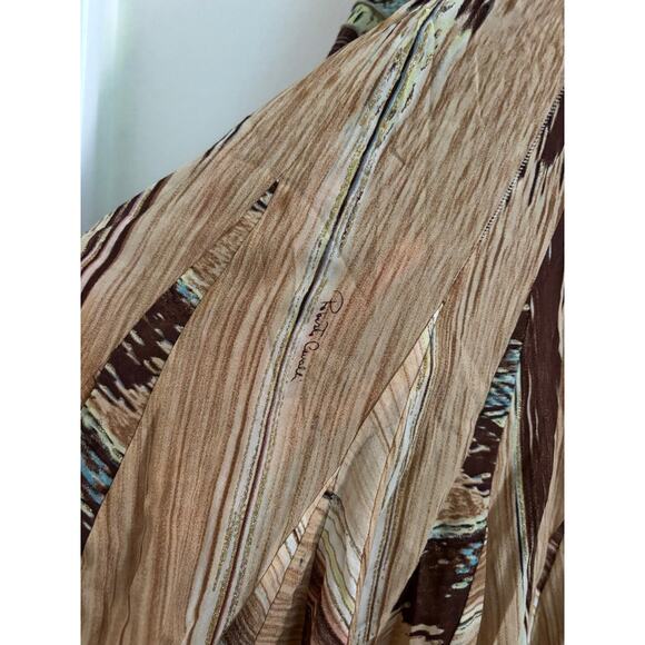 Roberto Cavalli Dress Women's Large Vintage 90s Knee Length Silk Y2K - Picture 9 of 9